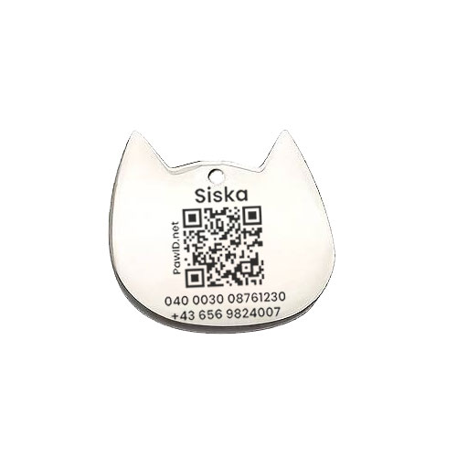 PawID Katzen-Anhänger Silber