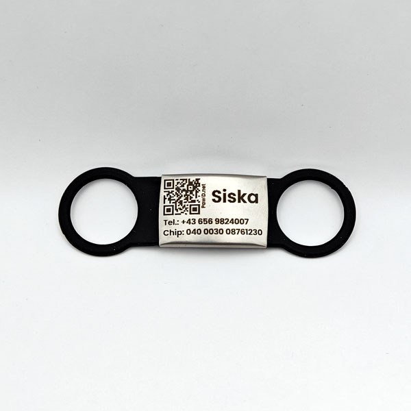 PawID Silikon-Anhänger Silber